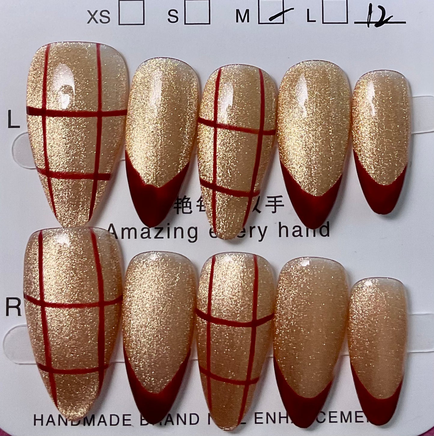 Gilded Elegance Press On Nails