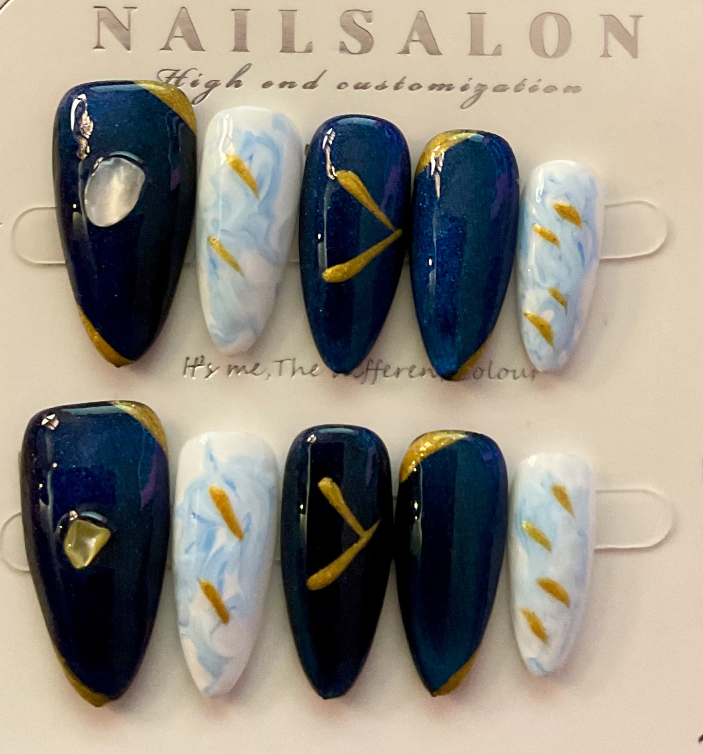 Celestial Midnight Press On Nails