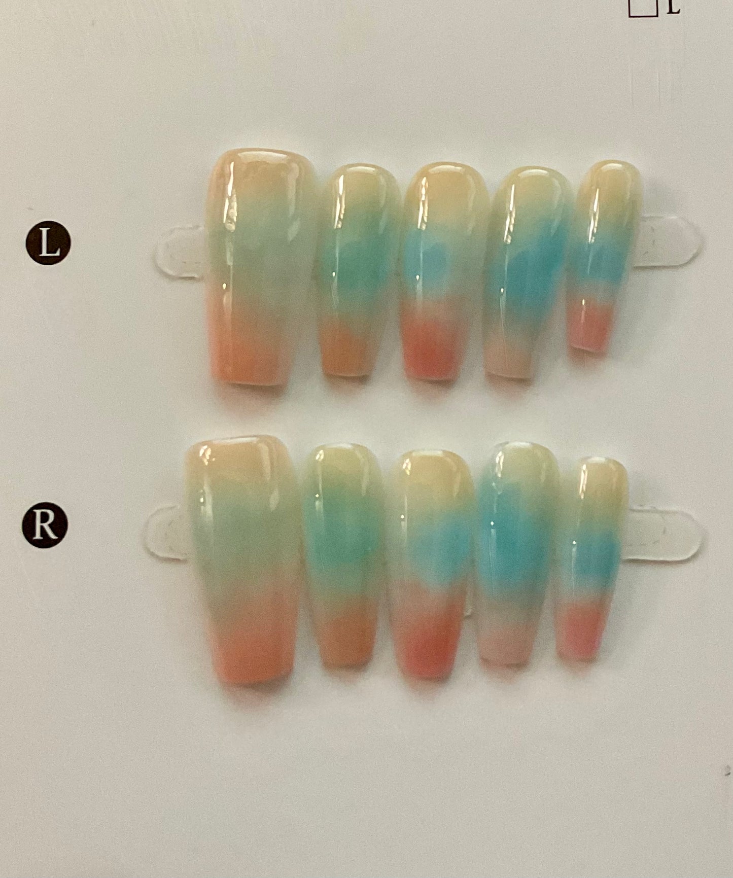 Sunset Ombre Press On Nails