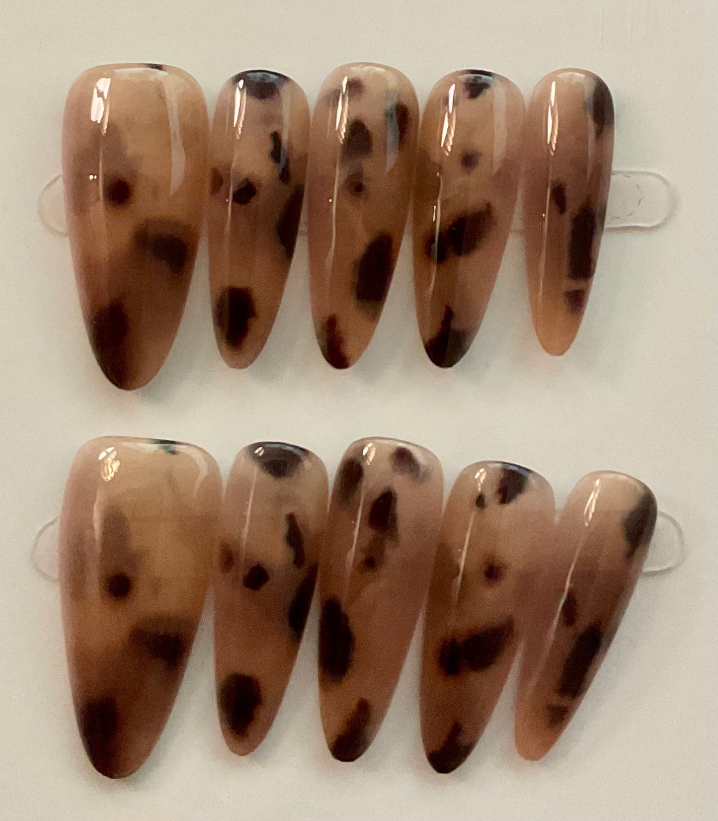 Amber Tortoiseshell Press On Nails