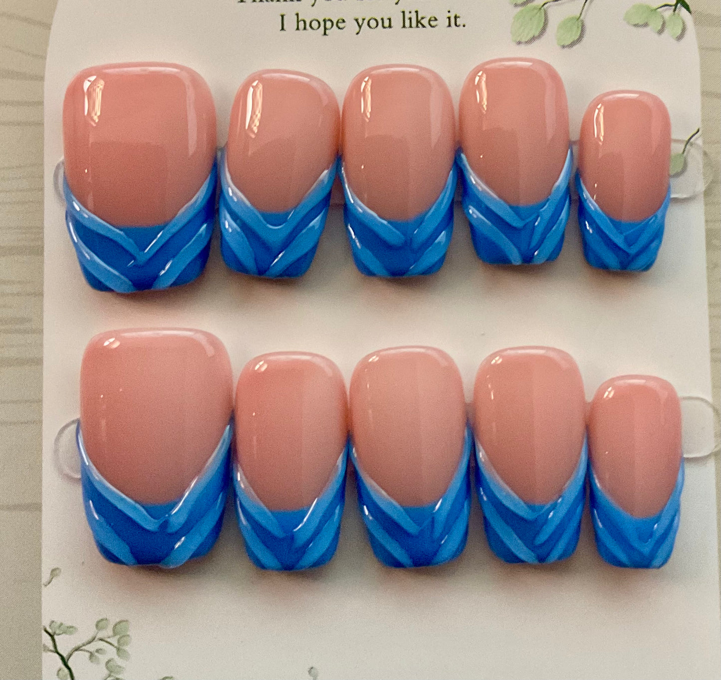 Vivid Chevron Press On Nails