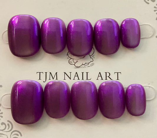 Metallic Purple Press On Nails