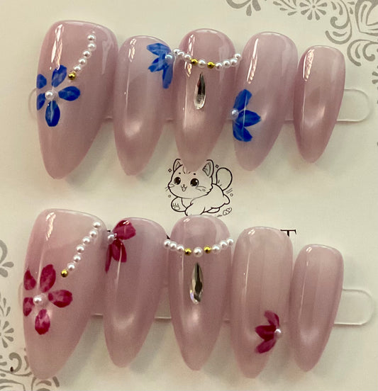 Blossom Charm Press On Nails
