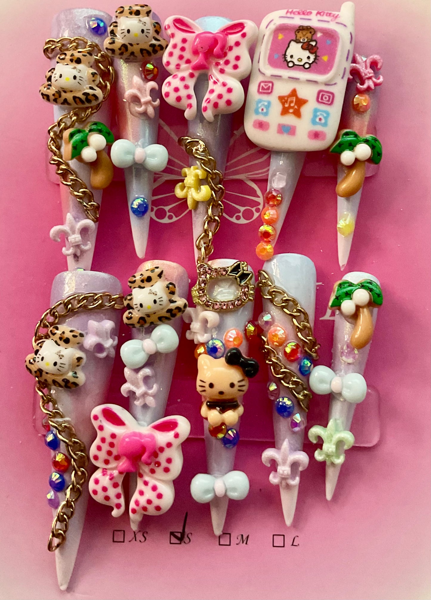 Hello Kitty Jungle Press On Nails