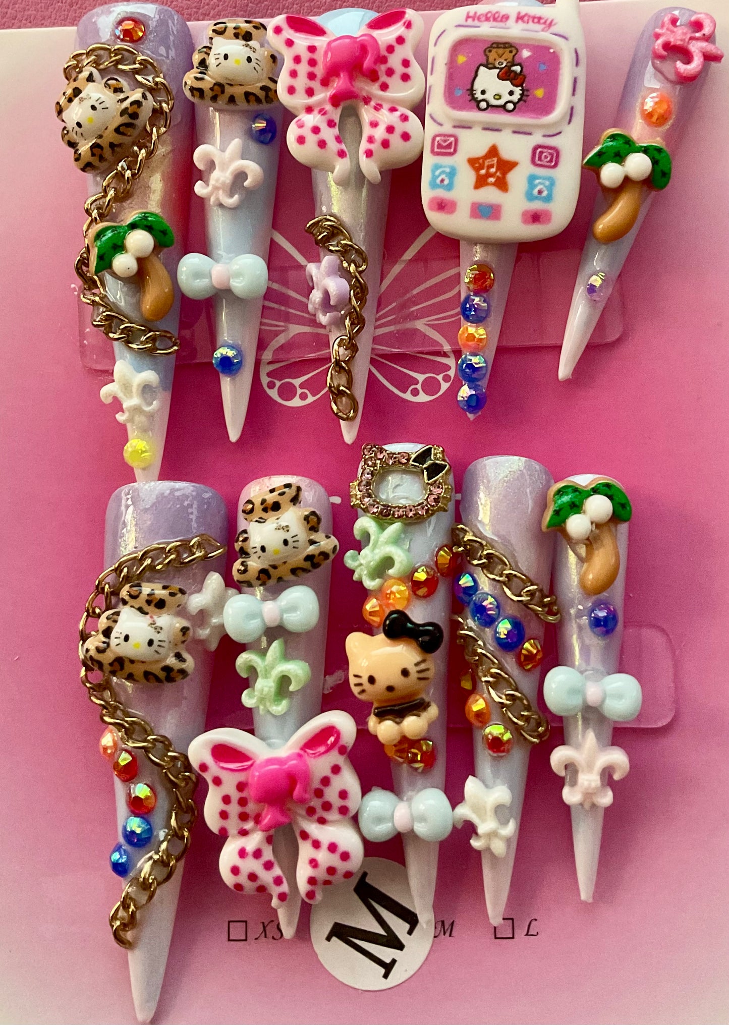 Hello Kitty Jungle Press On Nails