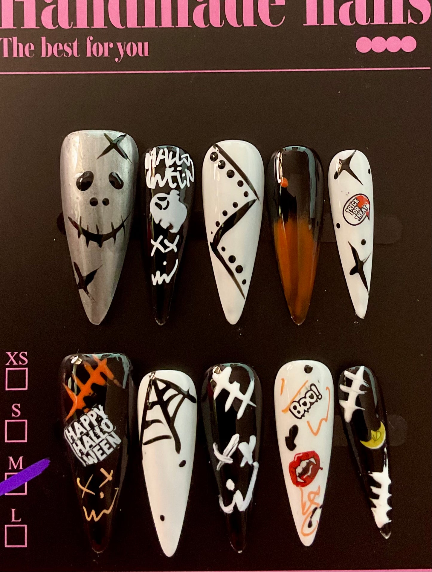 Spooky Stitch Press On Nails