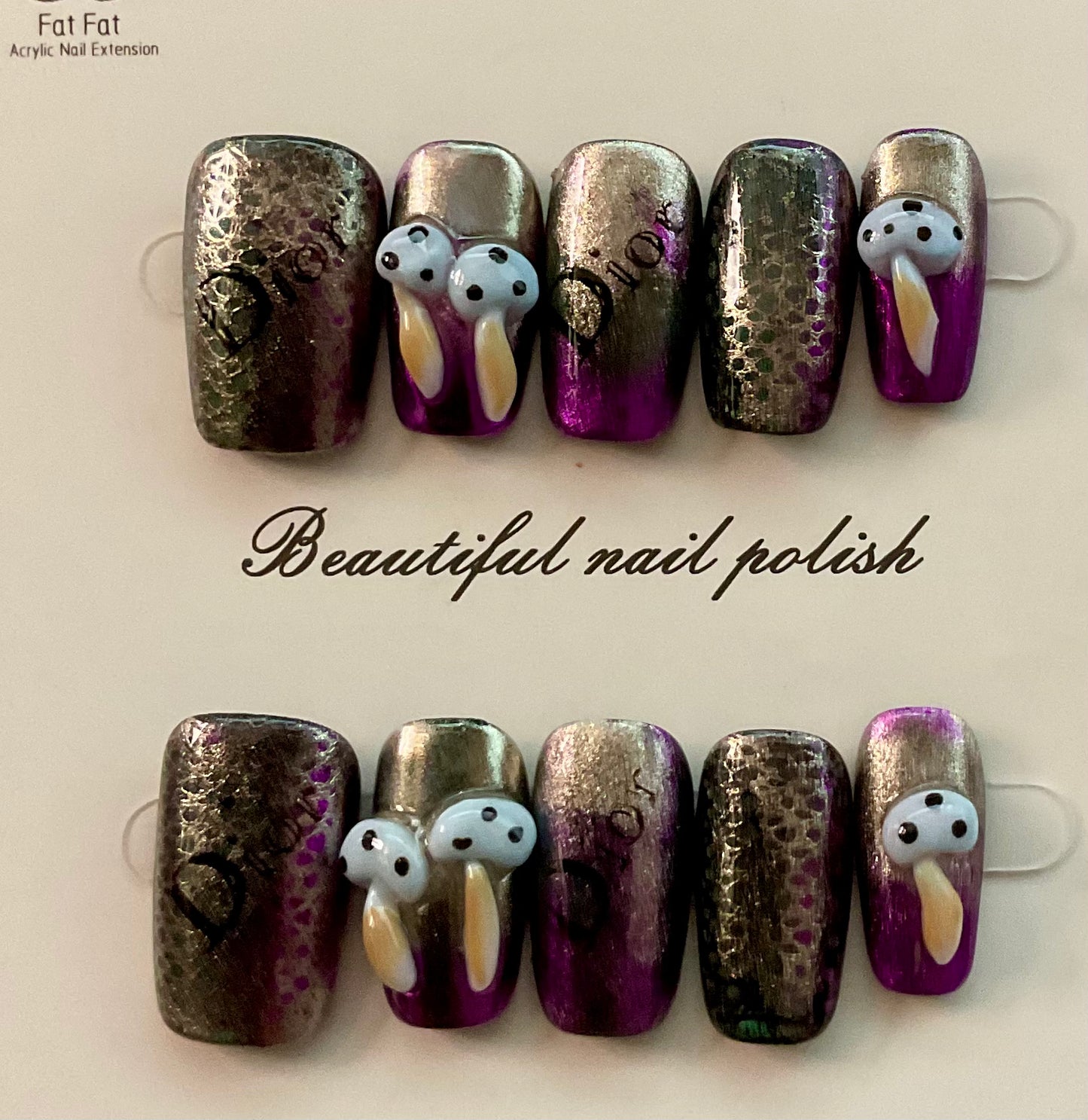 Twilight Mushroom Press On Nails