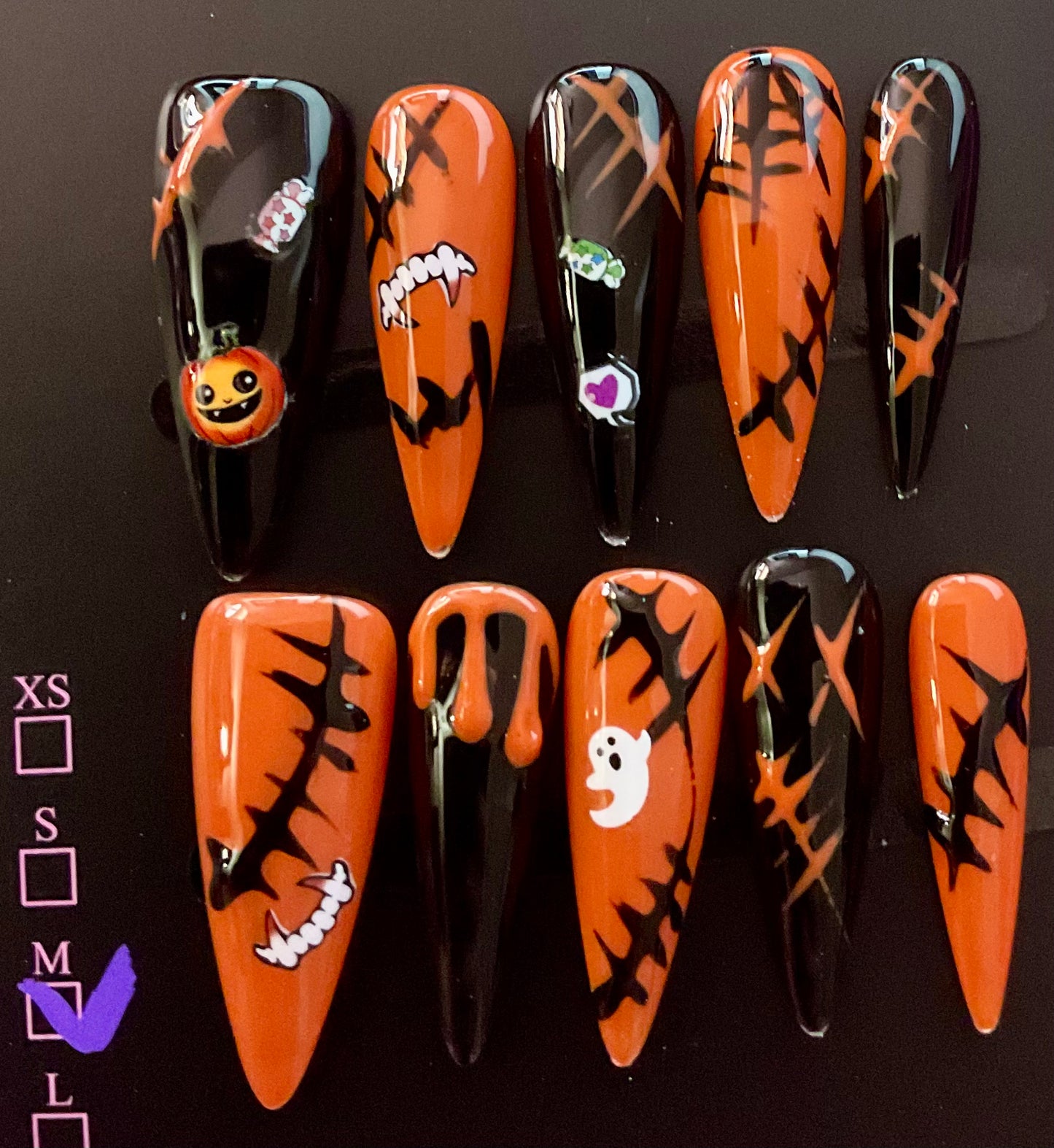 Spooky Stitch Press On Nails