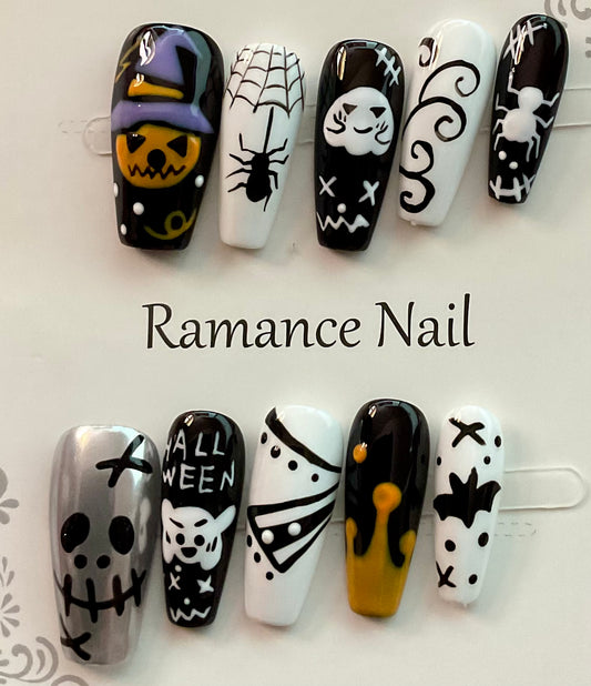 Spooky Night Press On Nails