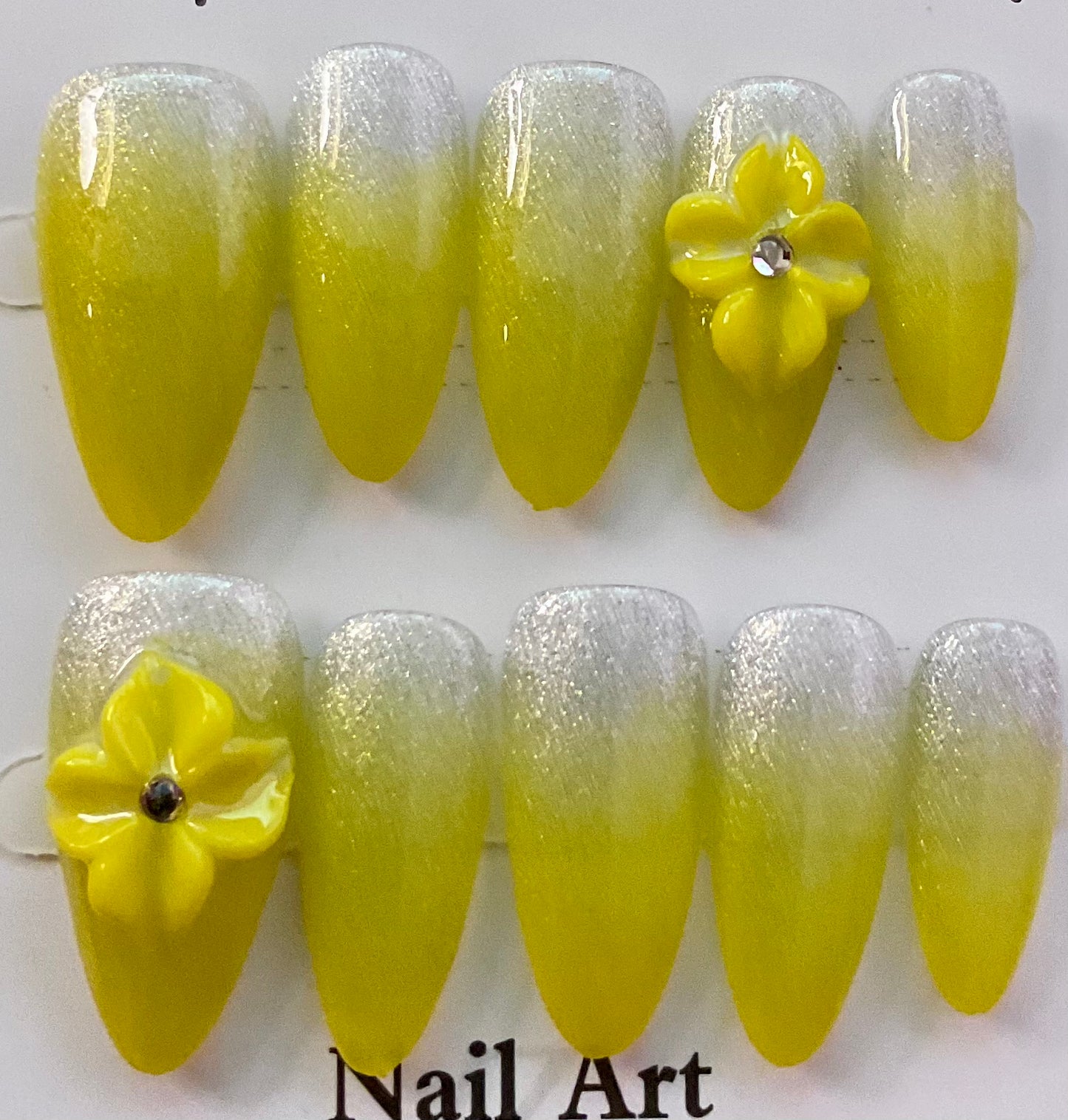 Yellow Ombre Press On Nails