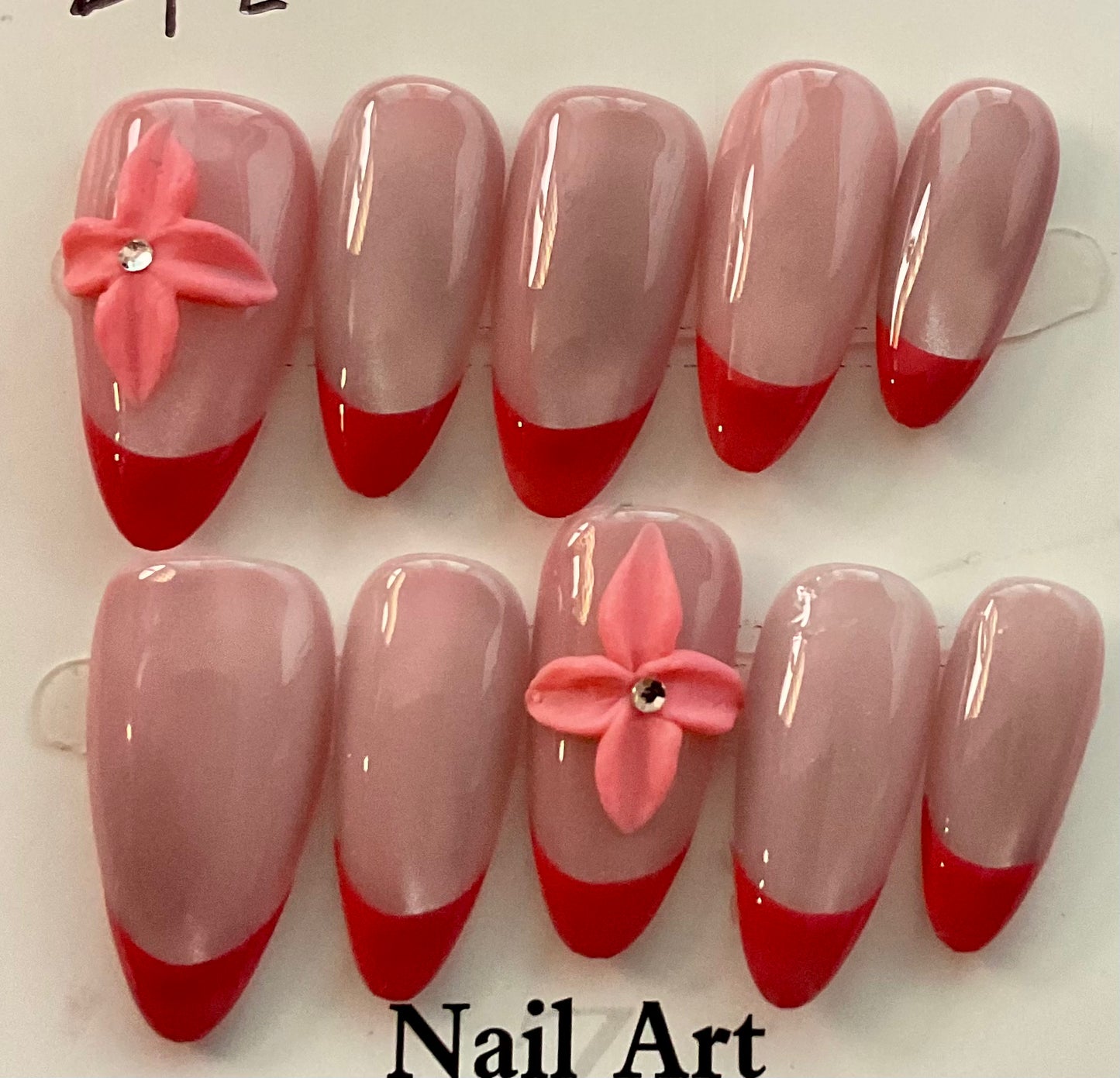 French Tips Press On Nails