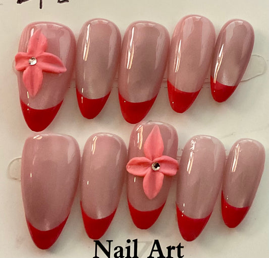 French Tips Press On Nails