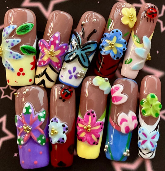 Butterfly & Blossom Press On Nails