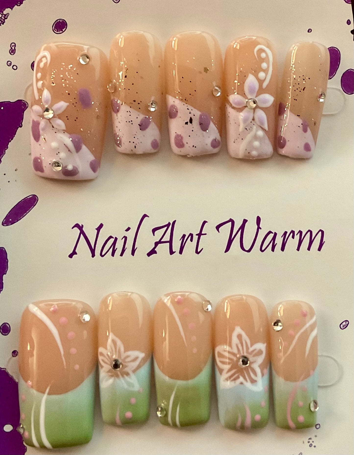 Floral Elegance Press On Nails