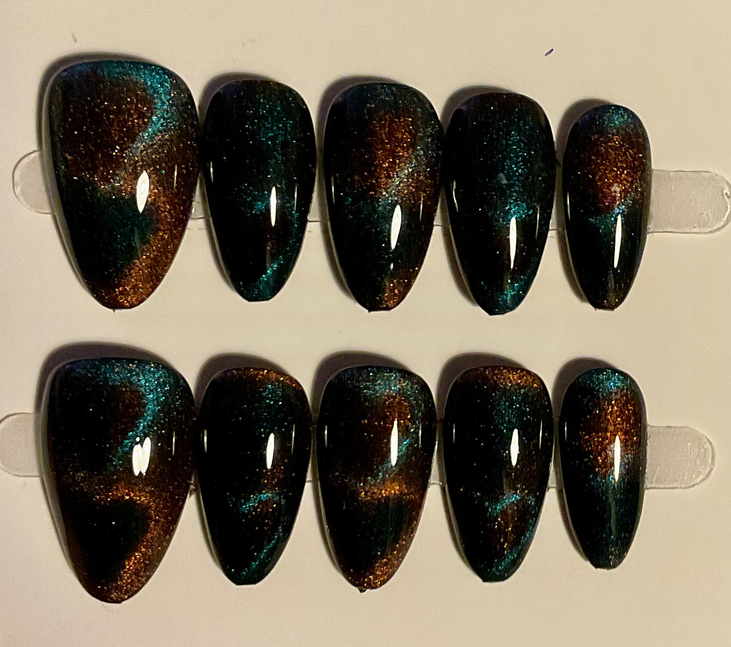 Elegant Black Heart Press On Nails
