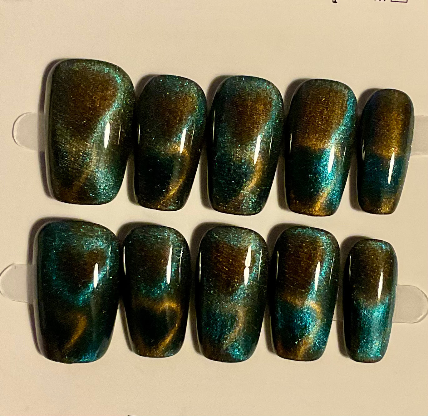 Elegant Black Heart Press On Nails