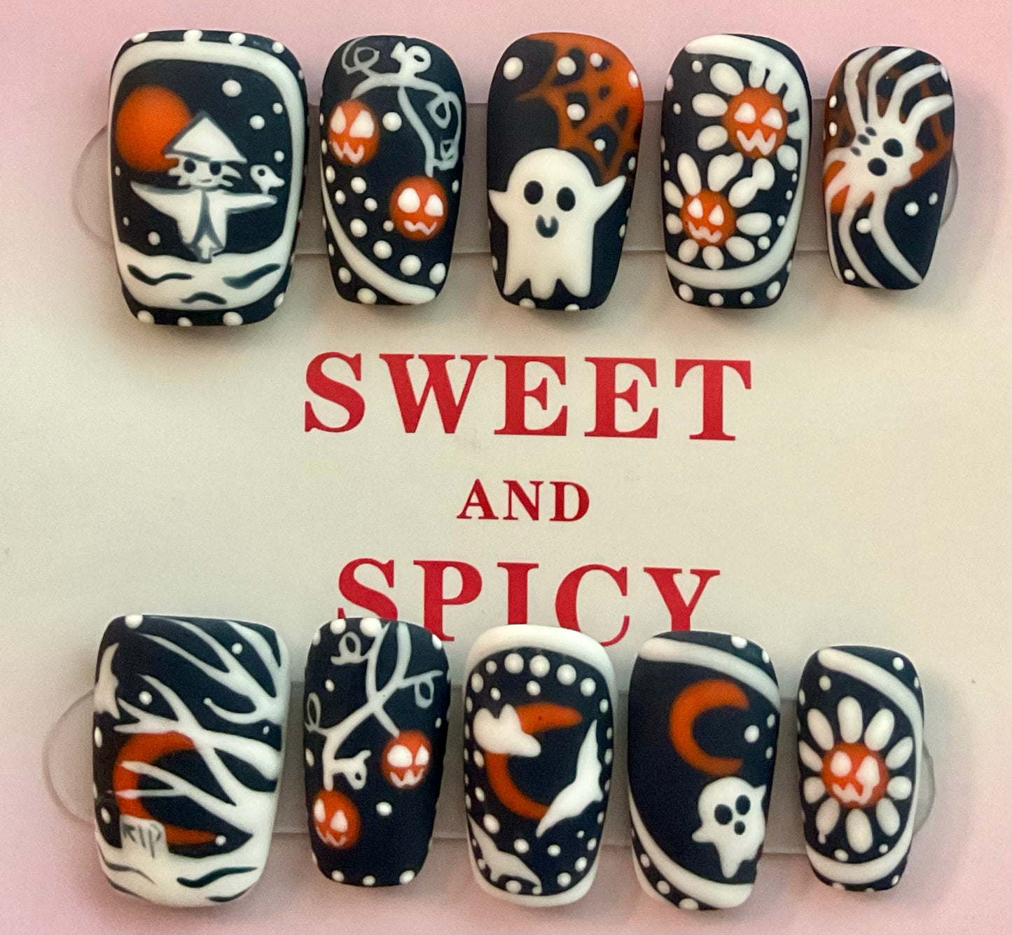 Haunted Night Press On Nails