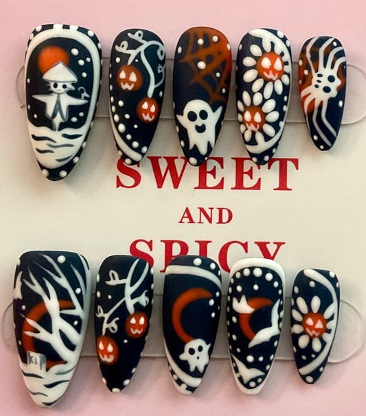 Haunted Night Press On Nails