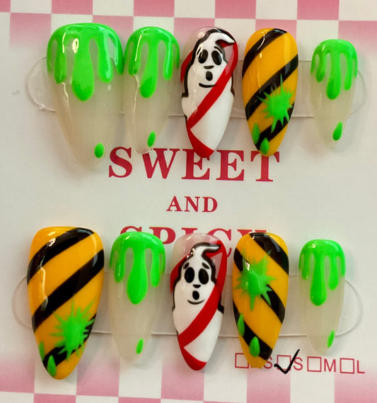 Ghost Buster Press On Nails