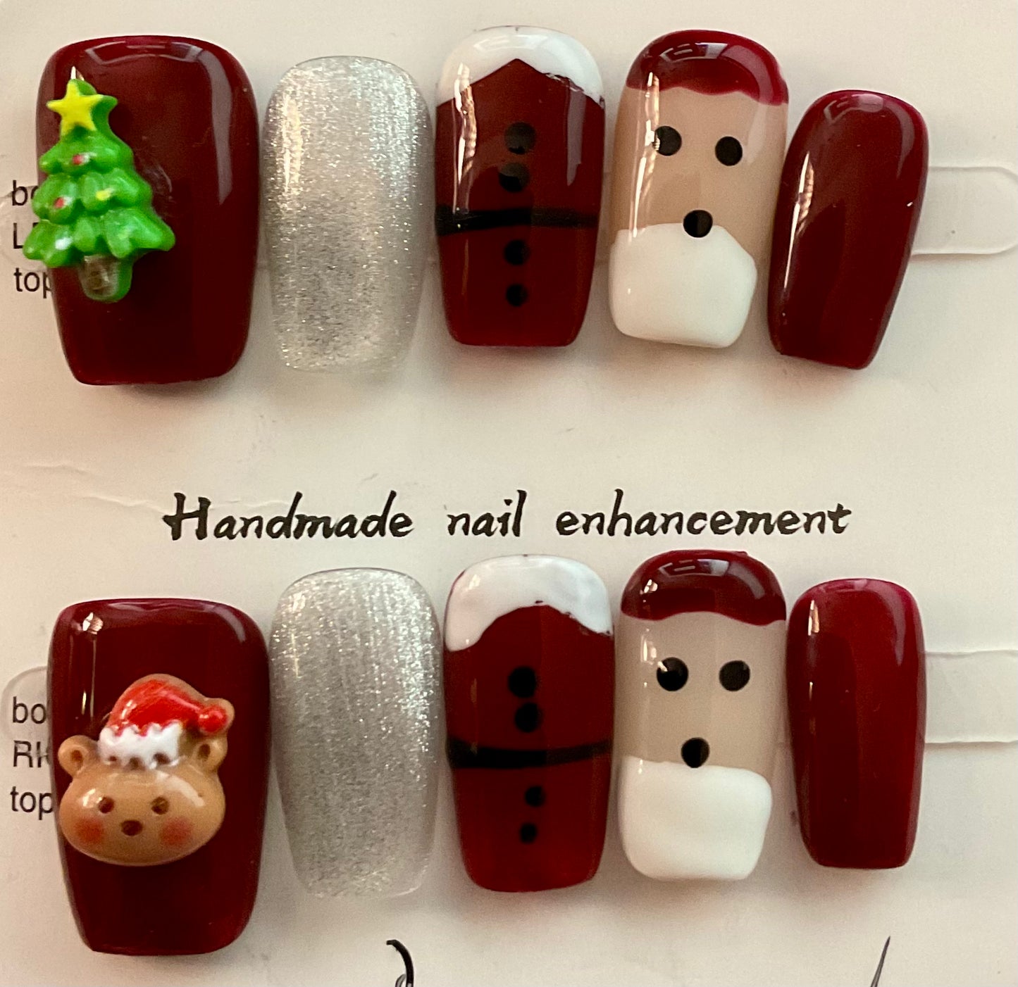 Festive Christmas 3D Press On Nails