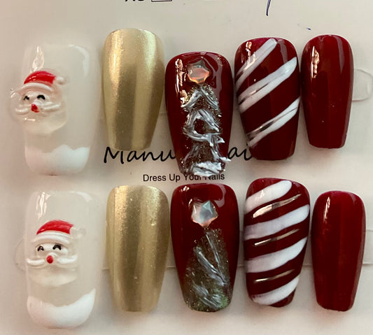 Jolly Holiday Press On Nails