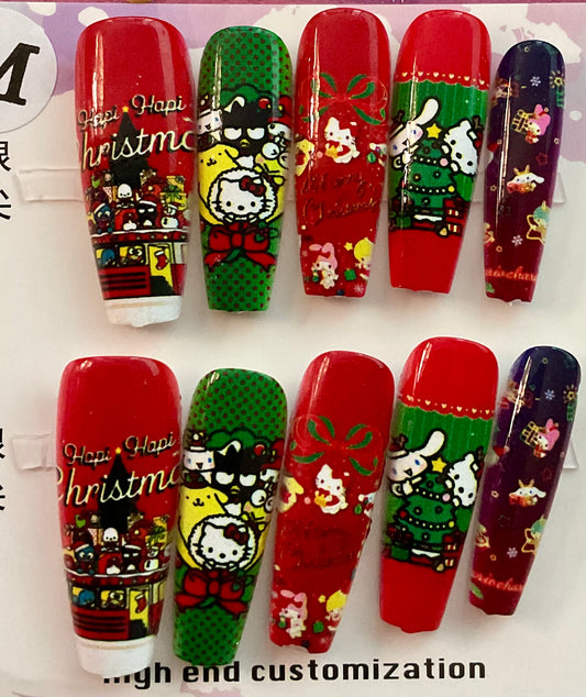 Hello Kitty Christmas Press On Nails