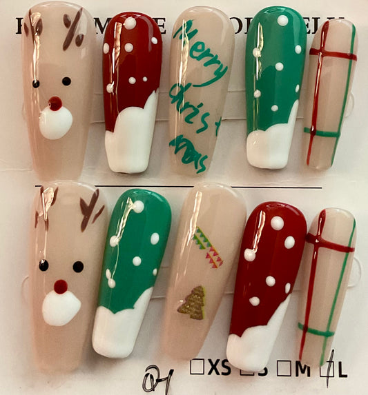 Christmas Party Press On Nails