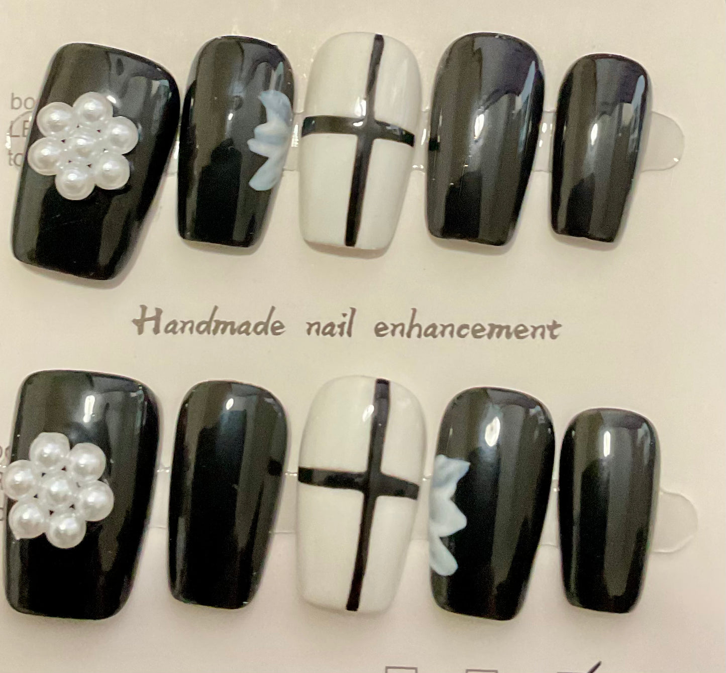 Midnight Blossom Press On Nails
