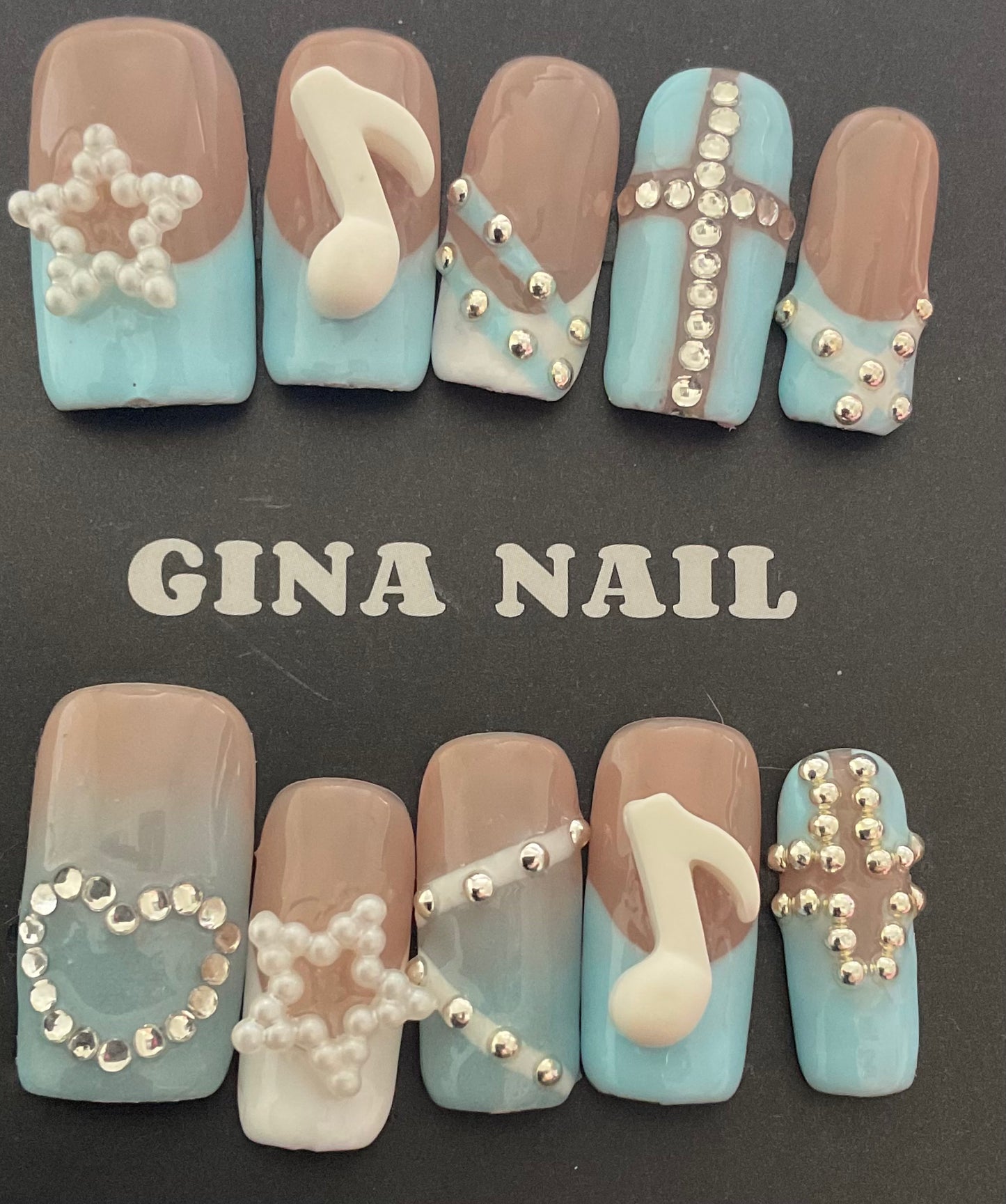 Melody Pearl Press On Nails
