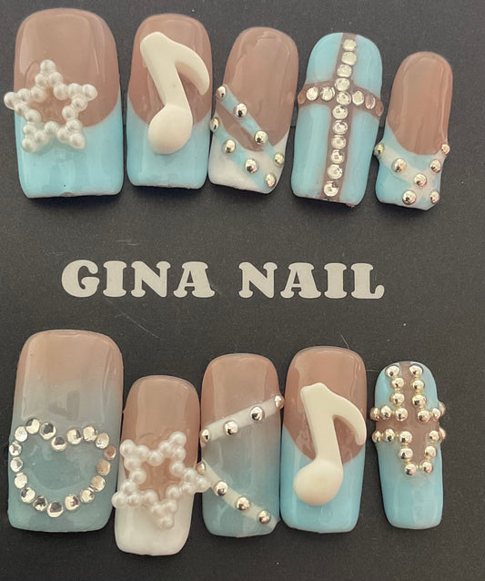 Melody Pearl Press On Nails