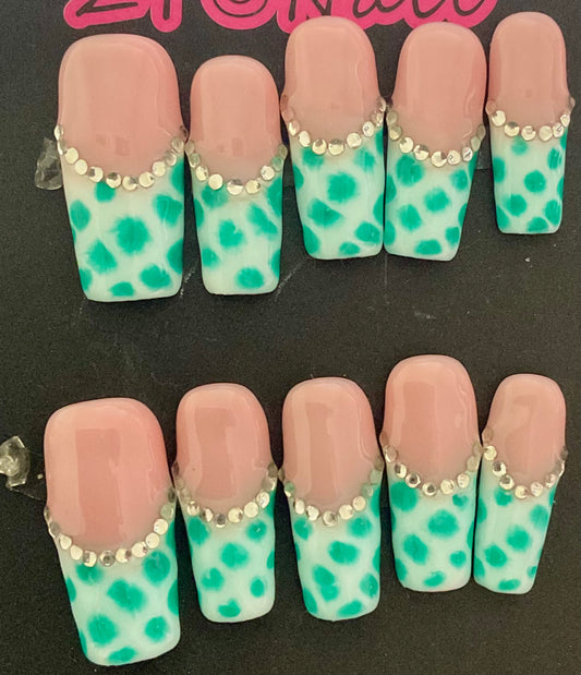 Glam Animal Print Press On Nails