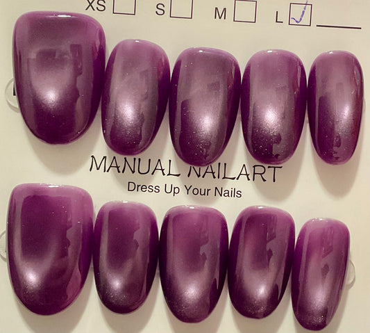 Plum Gloss Elegance Press On Nails