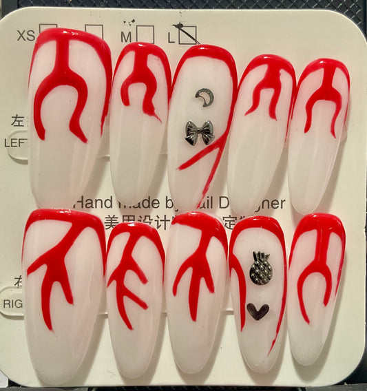 Blood Drip Press On Nails