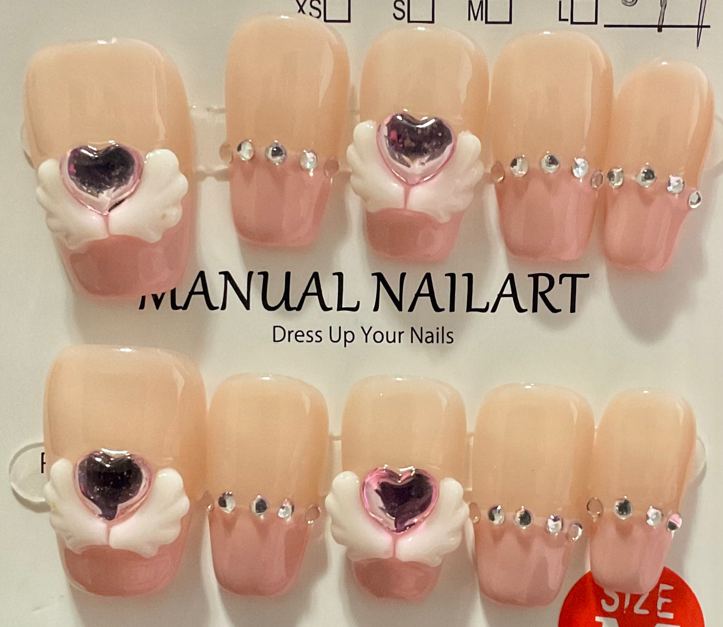 Pink Charm Press On Nails