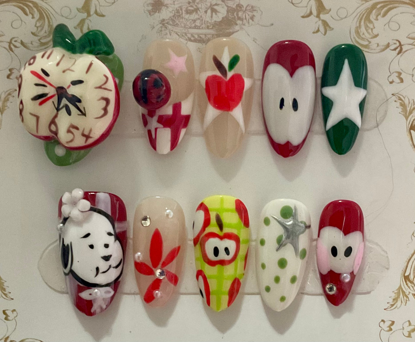 Playful Back-To-School Press On Nails