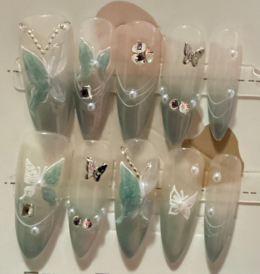 Enchanting Butterfly Dream Press On Nails