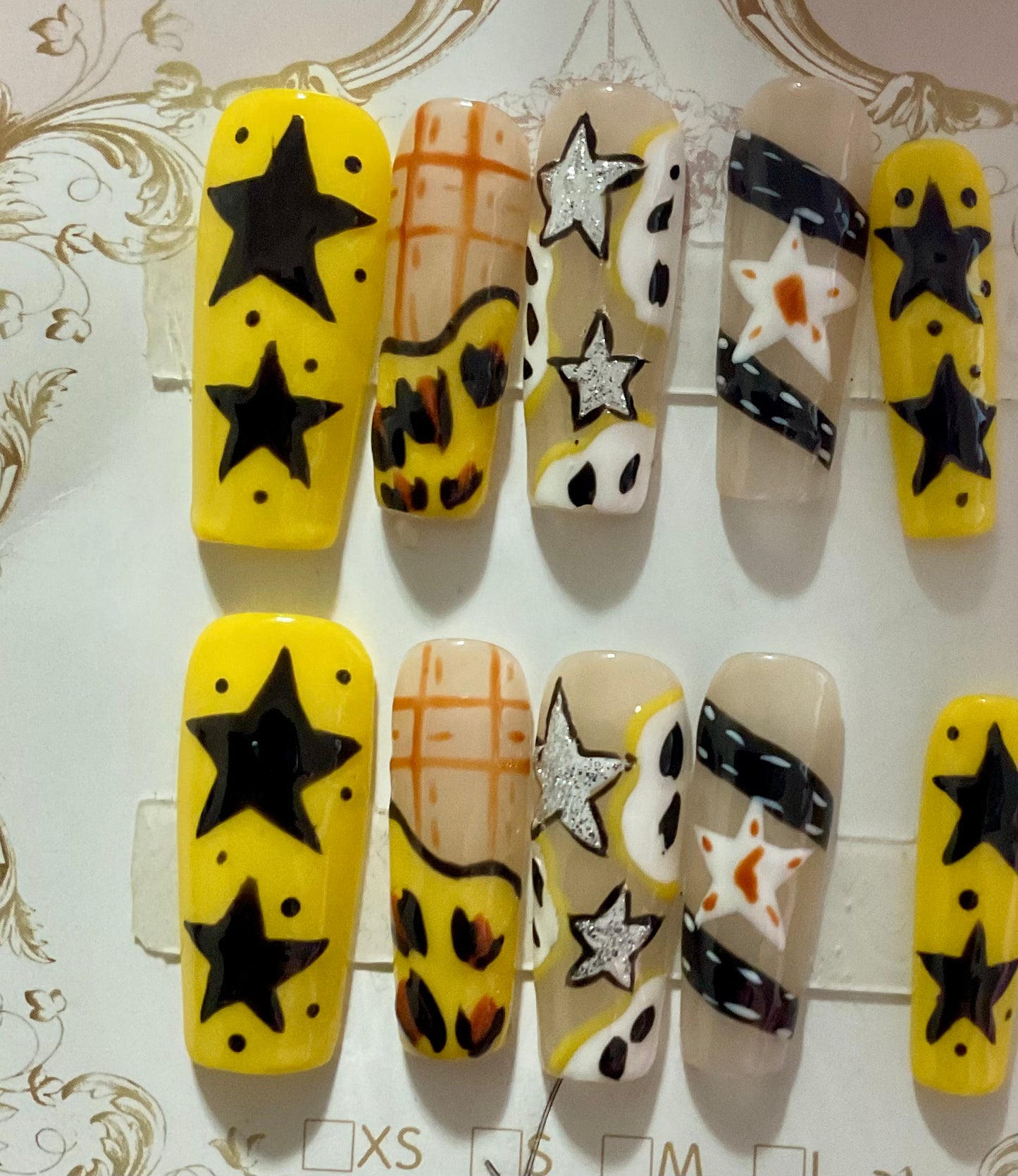 Western Star Cow Print Press On Nails