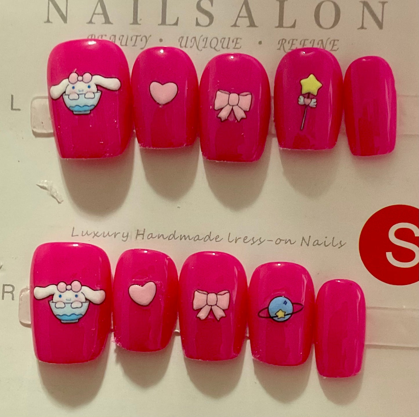 Cute Star & Heart Press On Nails