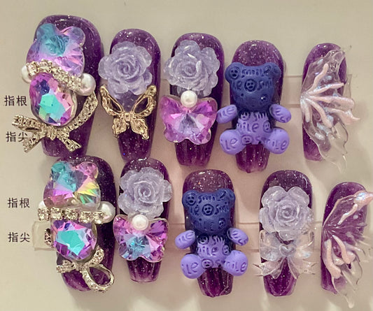 Mystic Violet Press On Nails