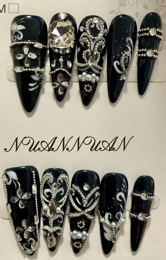 Midnight Majesty Press On Nails