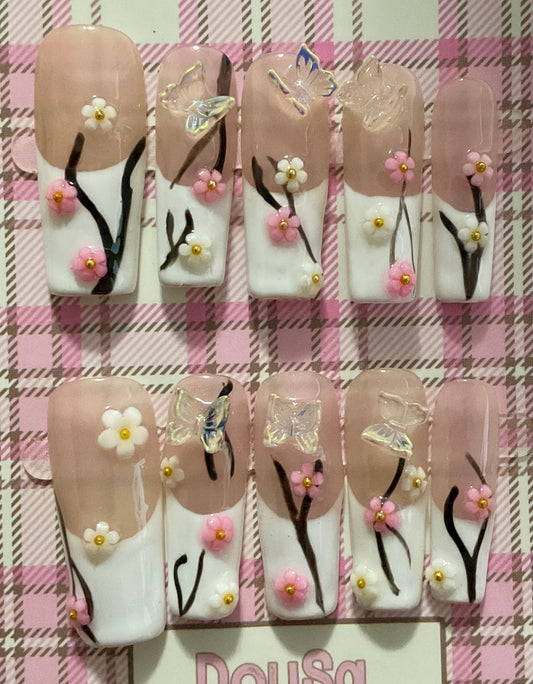 Cherry Blossom Elegance Press On Nails