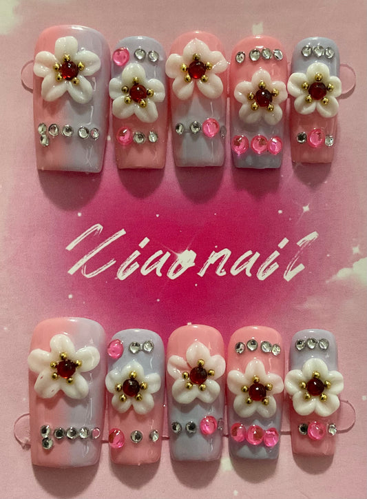 Pastel Blossom Press On Nails