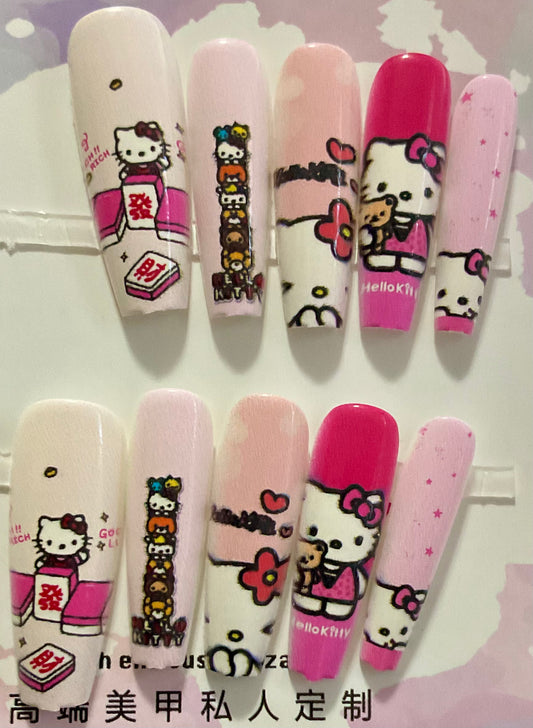 A Lot Of Hello Kitty Press On Nails