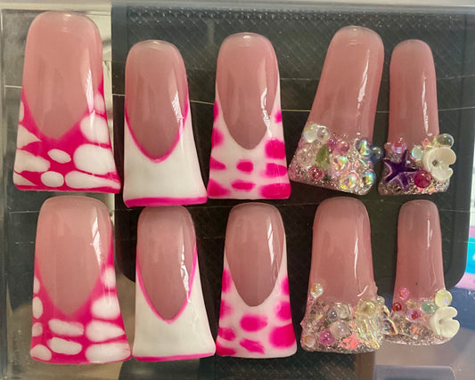 Pink Prism Fantasy Press On Nails