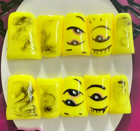 Cartoon Eye Press On Nails