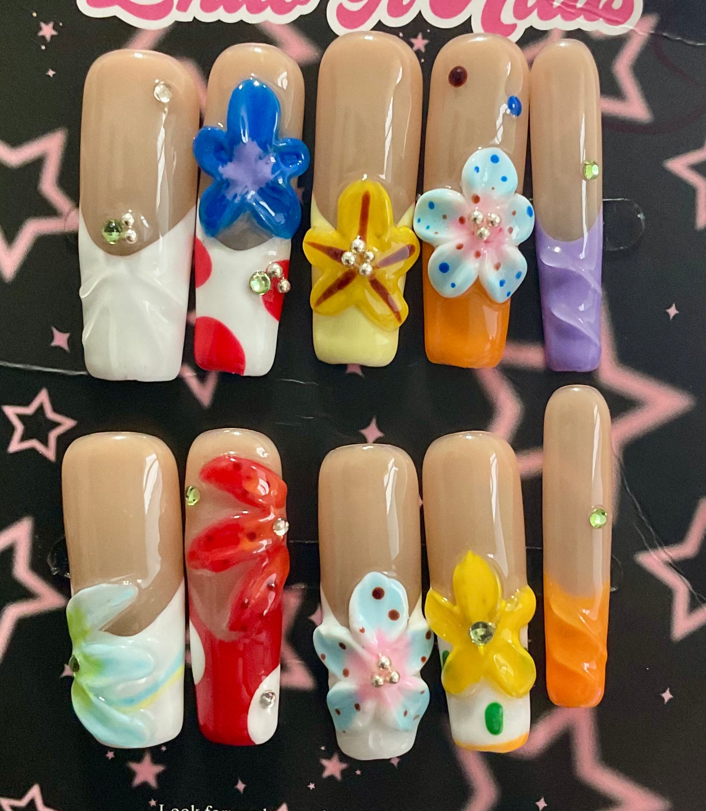 Colorful Seasonal Press On Nails