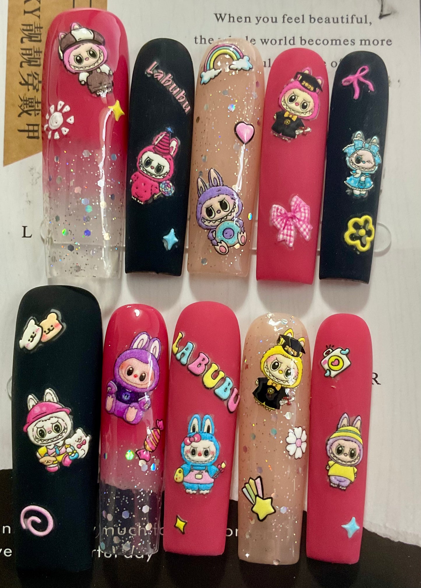 Fun Pop Labubu Press On Nails