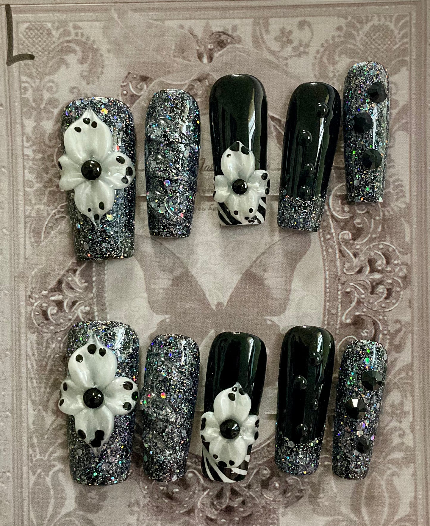 Holographic Glitter Press On Nails