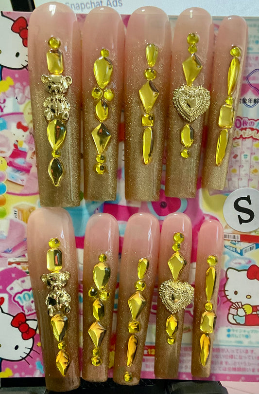 Luxury Gold Press On Nails