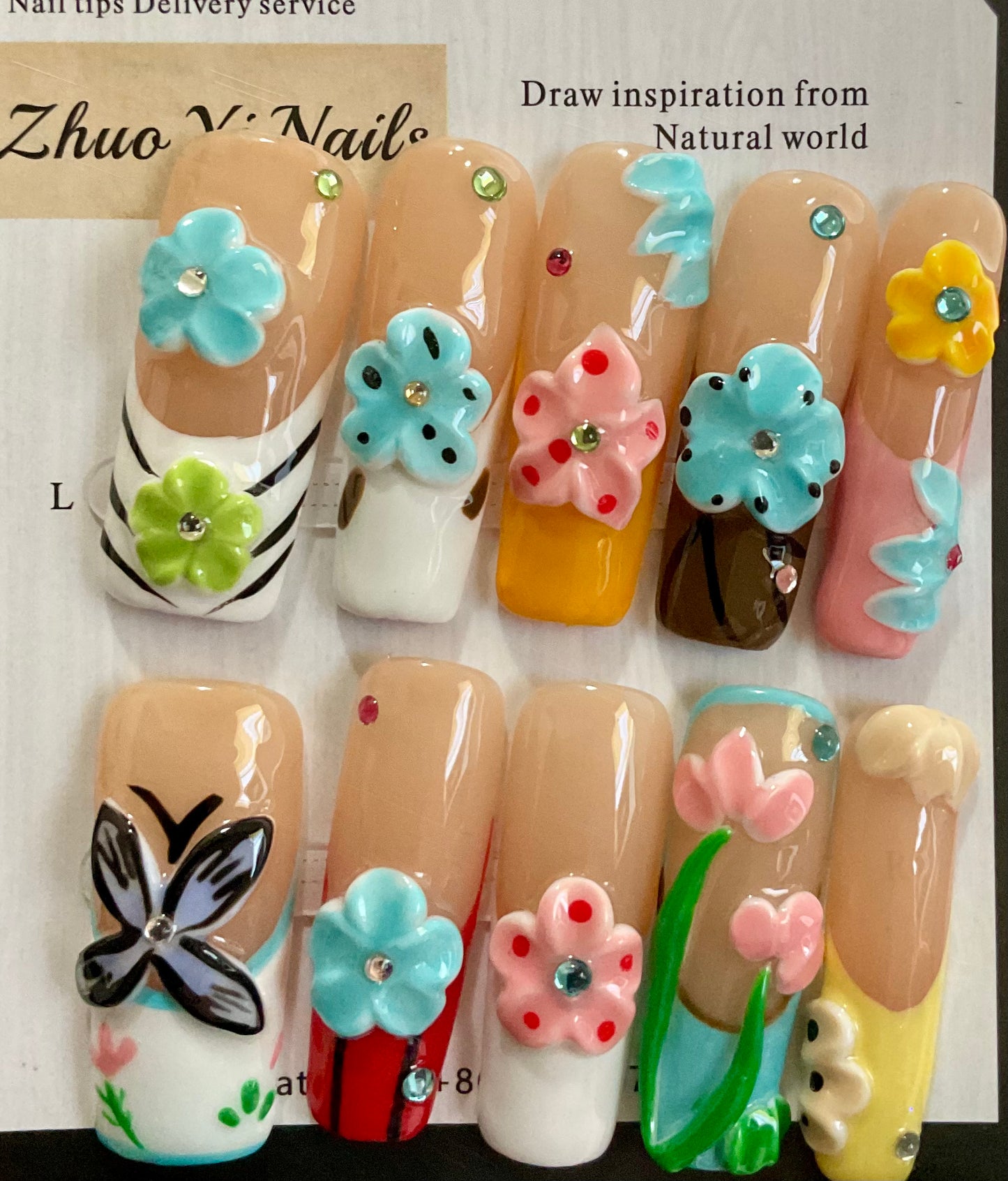 Spring Garden Press On Nails